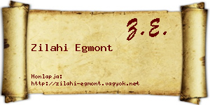 Zilahi Egmont névjegykártya